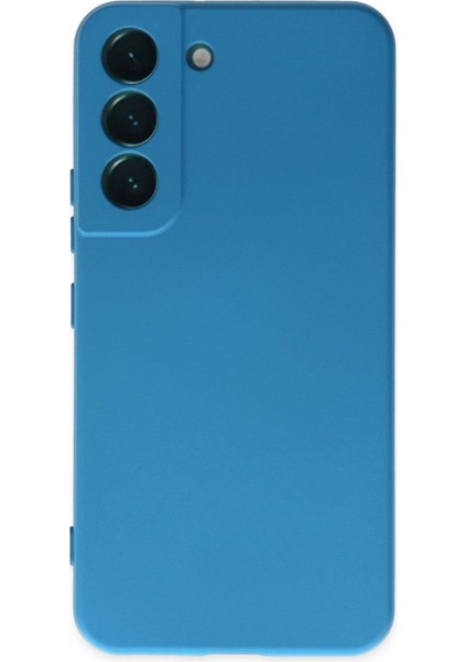 Samsung Galaxy S22 Kılıf Nano Içi Kadife Silikon - Mavi - MRS2822-8469