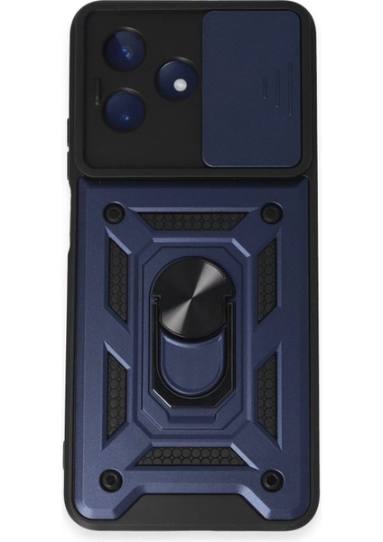 Realme C53 Kılıf Pars Lens Yüzüklü Silikon - Lacivert - MRS2661-4959