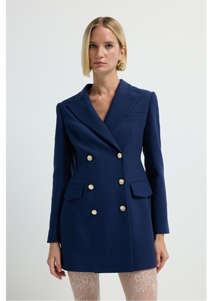 Ceket Elbise Lacivert 12445717000