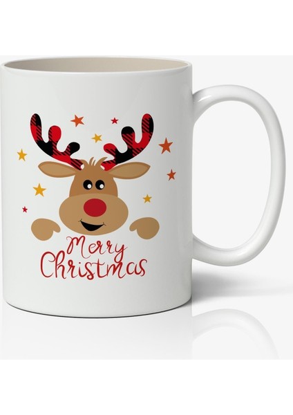 Kişiye Özel Yılbaşı Yeni Yıl Christmas Temalı Beyaz Kupa Bardak Sevgiliye Arkadaşa Hediye V5