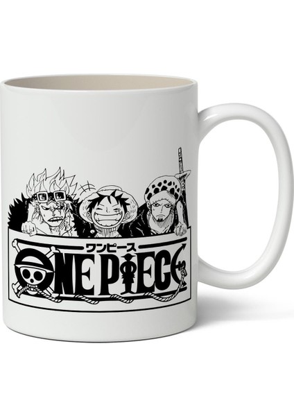 One Piece Baskılı Kişiye Özel Kupa Bardak - Sevgiliye Arkadaşa Hediye