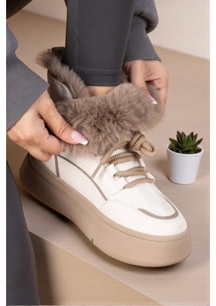 11188 Krem Tam Ortopedik Günlük Kadın Bot modelleri