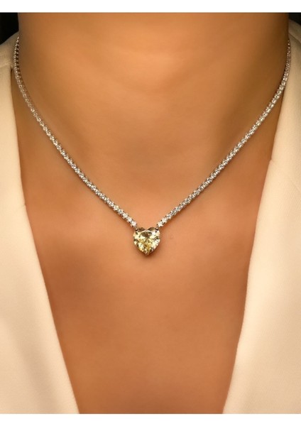 Sarı Kalpli Su Yolu Kolye fiyatları