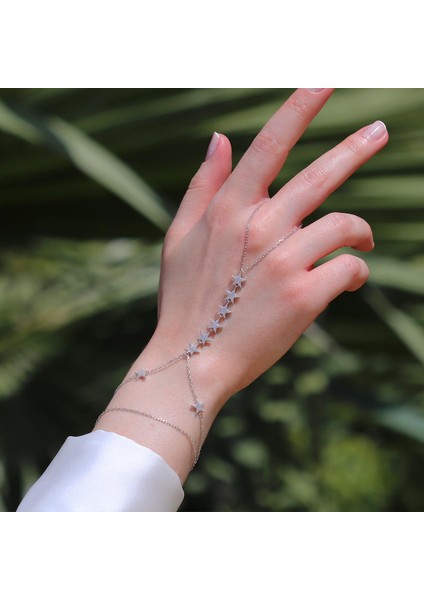 Yıldız Sıralı Taşlı Gümüş Şahmeran