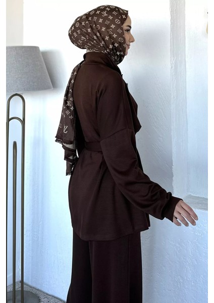 Ön Fermuarlı Pileli Tunik Bel Lastikli Pantolon Tesettür Ikili Takım P-00018989 indirimleri