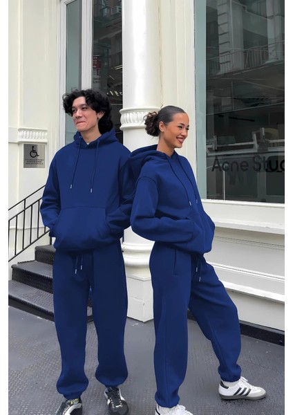 Kadın Erkek Trend Model Çiftlere Özel 3 Iplik Oversize (Tekli) Eşofman Takımı