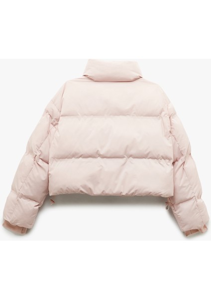 Dik Yaka Uzun Kollu Su Itici Crop Şişme Mont fırsatları