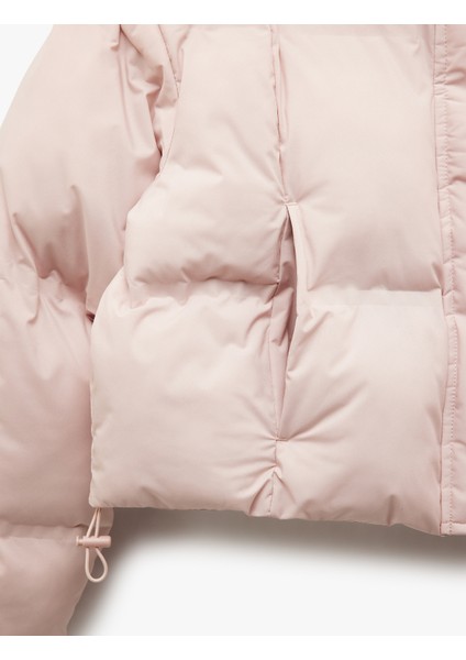 Dik Yaka Uzun Kollu Su Itici Crop Şişme Mont indirimleri