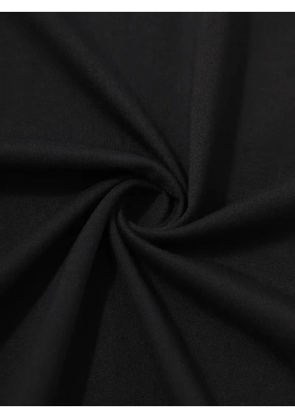 20/1 Penye Compack Sarj %1 Baskılı Oversize Bisiklet Yaka Kısa Kol Yazlık T-Shirt - Siyah fırsatları