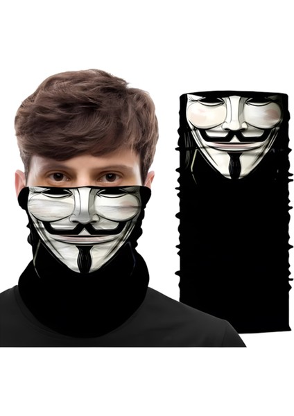 Vendetta Buff Boyunluk Maske Bandana Unisex Boyunluk Baf fırsatları