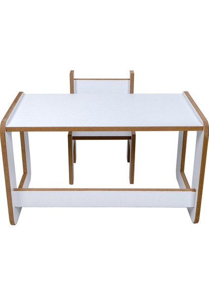 Tek Kişilik Çocuk Oyun, Aktivite ve Etkinlik Masası, Beyaz-Siyah, 18MM 1.sınıf Mdf modelleri