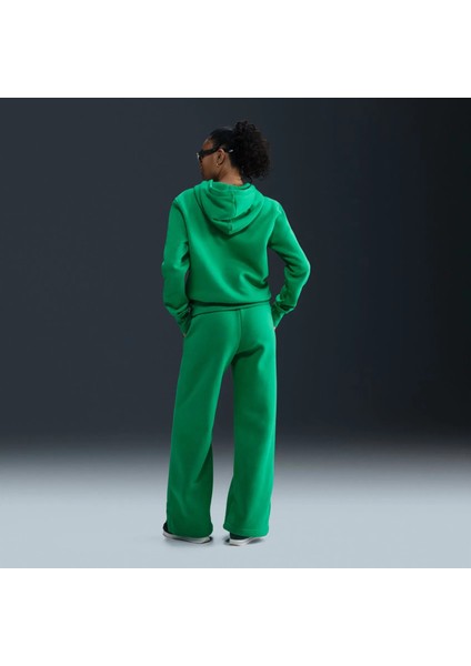 HF6839 324 Nike Phoenix Fleece Po Hoodie Yeşil Kadın Sweatshirt