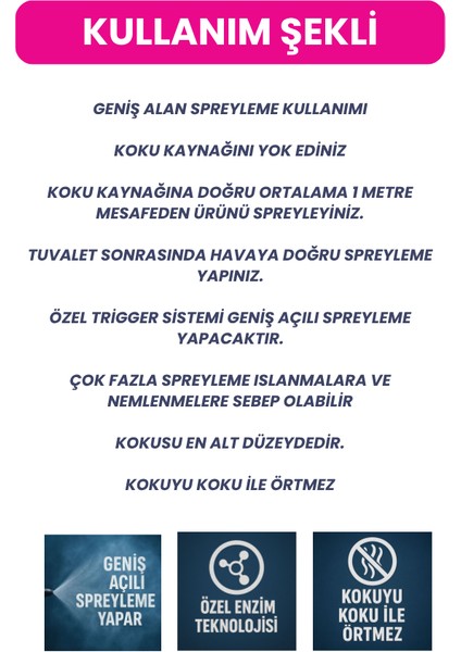 Kötü Koku Giderici Sıvı Sprey 500 ml indirimleri