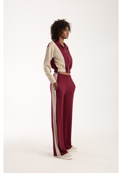 Urbnfıt Kadın Renk Bloklu Fermuarlı Rahat Kesim Eşofman Takımı / Women’s Relaxed Fit Tracksuit modelleri