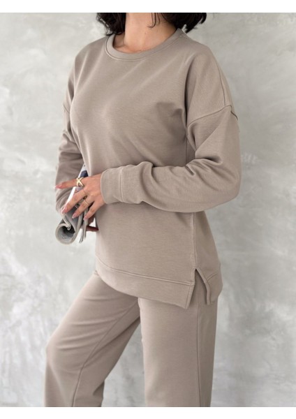 Kadın Basic Eşofman Takımı Içi Polarlı Modal Kumaş fırsatları