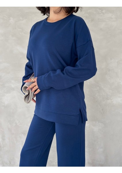 Kadin Basi?c Eşofman Takimi I?çi? Polarli Modal Kumaş