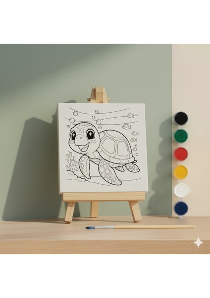 Çocuklar Için Karetta Karetta Boyama Tuvali Eğitici ve Eğlenceli Boyama Seti fiyatları