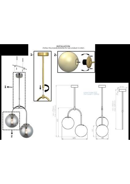 Portual 2'li Krom Avize modelleri