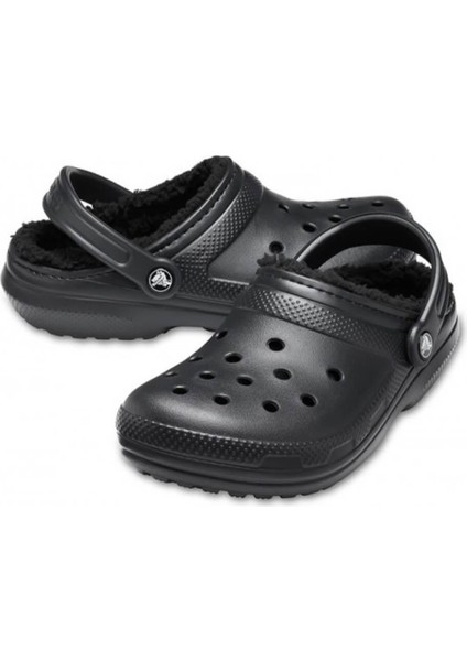 Classic Lined Clog Kadın Terlik Siyah Tekstil Astar ile Kış İçin Tasarlandı modelleri