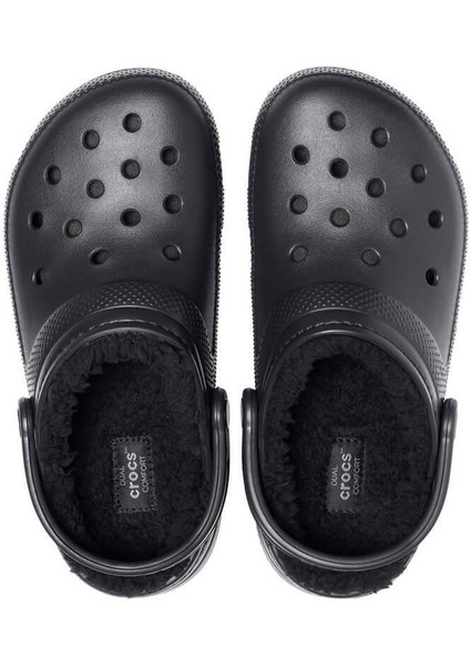 Classic Lined Clog Kadın Terlik Siyah Tekstil Astar ile Kış İçin Tasarlandı fırsatları