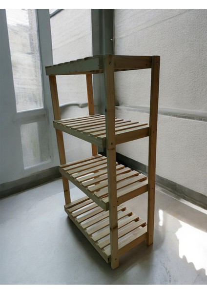 Doğal Ahşap 4 Katlı Dekoratif Raf indirimleri