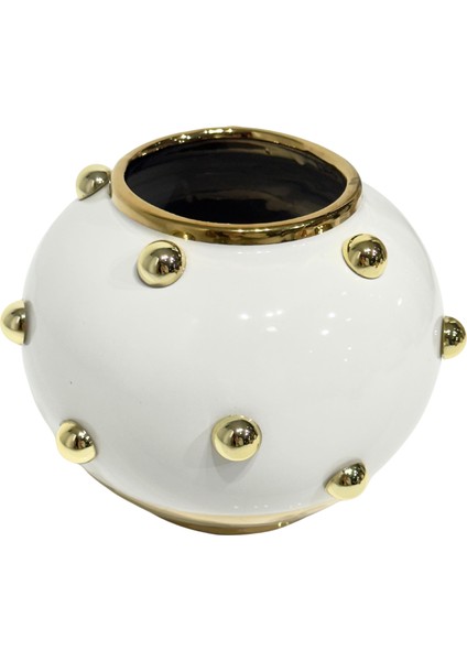 Seramik Gold Benekli Tombul Vazo fiyatları