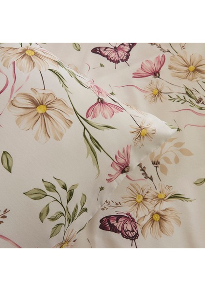 Sarah Anderson Butterflora Çift Kişilik Nevresim Takımı Somon fiyatları