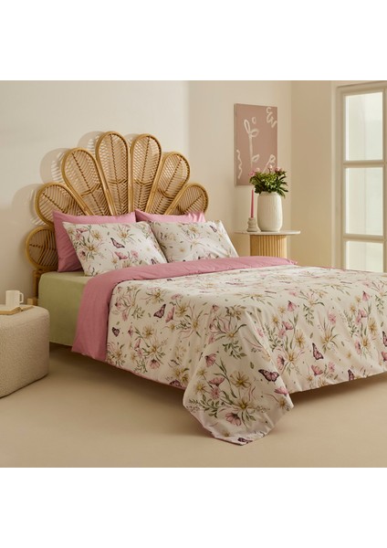 Sarah Anderson Butterflora Çift Kişilik Nevresim Takımı Somon modelleri