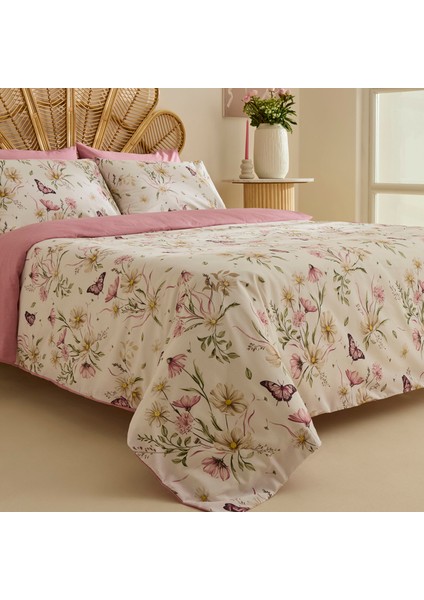 Sarah Anderson Butterflora Çift Kişilik Nevresim Takımı Somon fırsatları