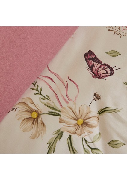 Sarah Anderson Butterflora Çift Kişilik Nevresim Takımı Somon indirimleri