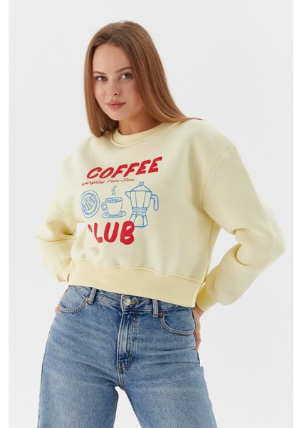 Baskılı Sweatshirt Sarı fiyatları