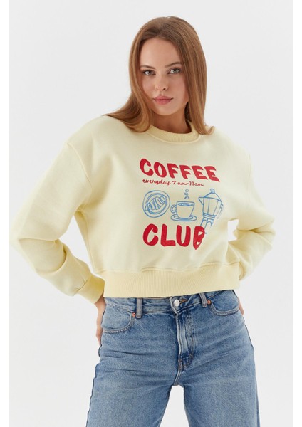 Baskılı Sweatshirt Sarı modelleri