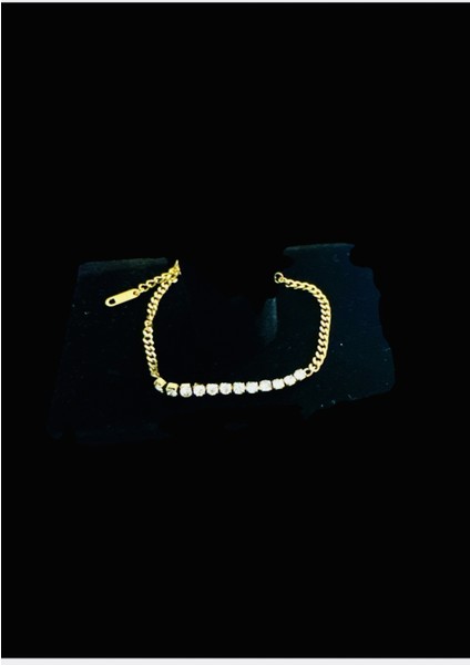 Çelik Gold Zirkon Taşlı Bileklik modelleri