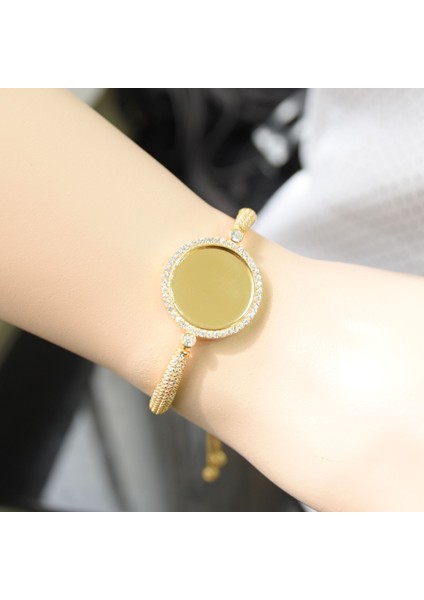 925 Ayar Gold Renk Asansörlü Kişiye Özel Bileklik fiyatları