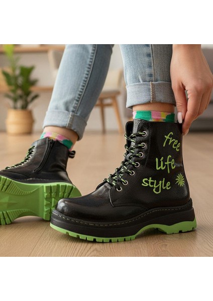 258 Ortopedik Bağcıklı Fermuarlı Kız Çocuk Bot Ayakkabı Kürklü Kız Çocuk Bot