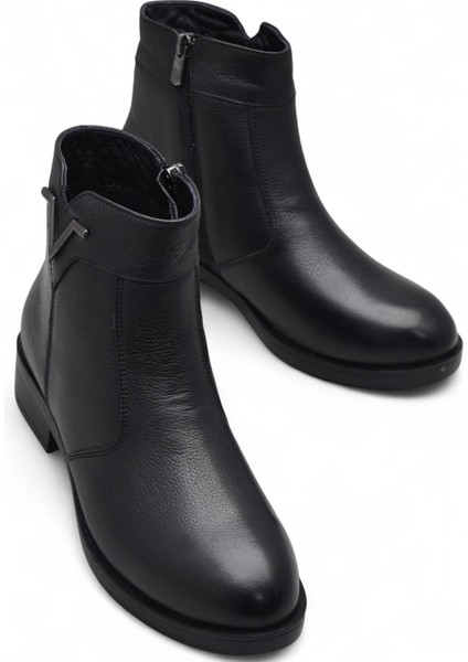 19802 Tam Ortopedik Siyah Hakiki Deri Kadın Bot Fermuarlı Kışlık Deri Kadın Bot fiyatları