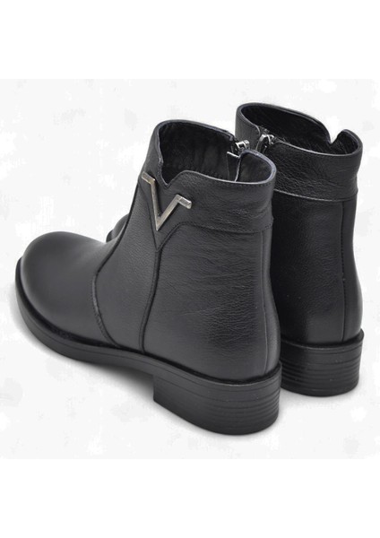 19802 Tam Ortopedik Siyah Hakiki Deri Kadın Bot Fermuarlı Kışlık Deri Kadın Bot indirimleri