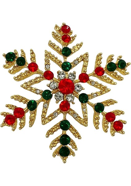Yılbaşı Renkli Taşlı Kartanesi Yaka Iğnesi Broş fırsatları