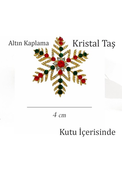 Yılbaşı Renkli Taşlı Kartanesi Yaka Iğnesi Broş indirimleri