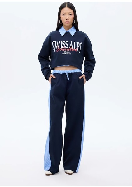 Şerit Detaylı Tasarım Pantolon