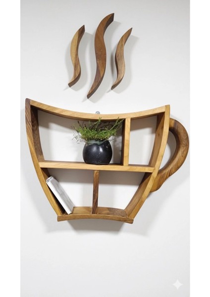 Ahşap Fincan Şeklinde Duvar Dekoru Kahve Köşesi fırsatları