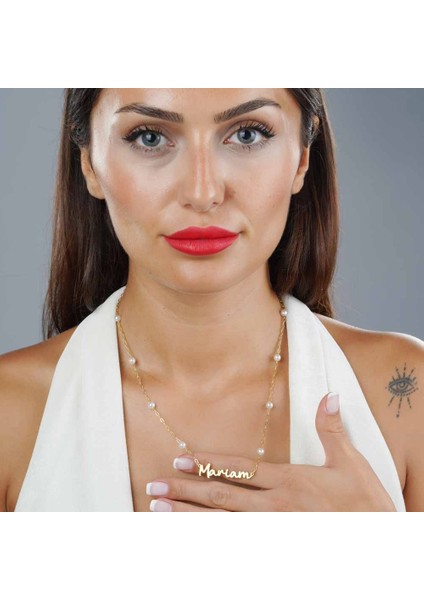 925 Ayar Papatya Silver Incili Özel Isimli Kolye,isimli Kolye,inci Kolye,<rose,gold,rodaj>