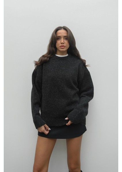 Füme Yün Karışımlı Kazak