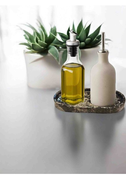 Siyah Taştozu Gümüş Damar Desenli Yağdanlık Altlığı – Mermer Dokulu Şık Sunum Tabağı 17.5 x 9 cm fiyatları