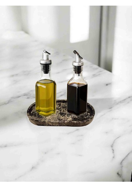 Siyah Taştozu Gümüş Damar Desenli Yağdanlık Altlığı – Mermer Dokulu Şık Sunum Tabağı 17.5 x 9 cm modelleri