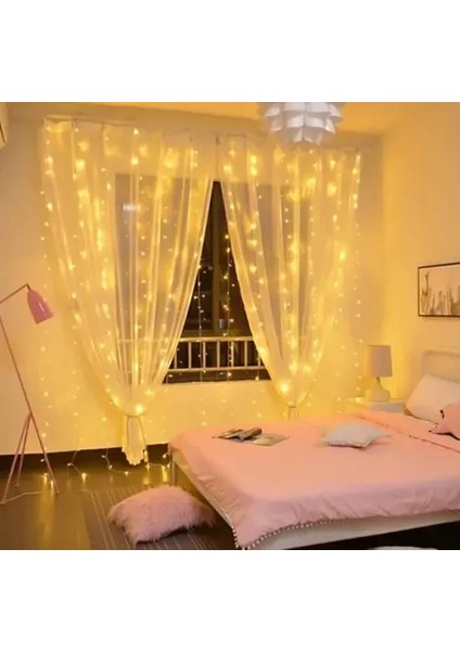 2x2 Metre 200 LED Sarı Işıklı Perde LED fiyatları
