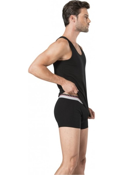 Erkek Çeyizlik Atlet ve Boxer 2'li Set, % 95 Pamuk - % 5 Elastan L1.PC.004.12.02