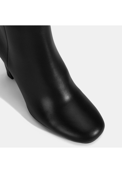 Kadın Siyah Topuklu Deri Bot indirimleri