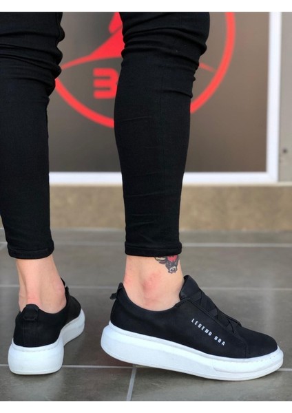 Kalın Yüksek Taban Çapraz Bant Siyah Erkek Ayakkabı Sneaker Spor Ayakkabı fiyatları