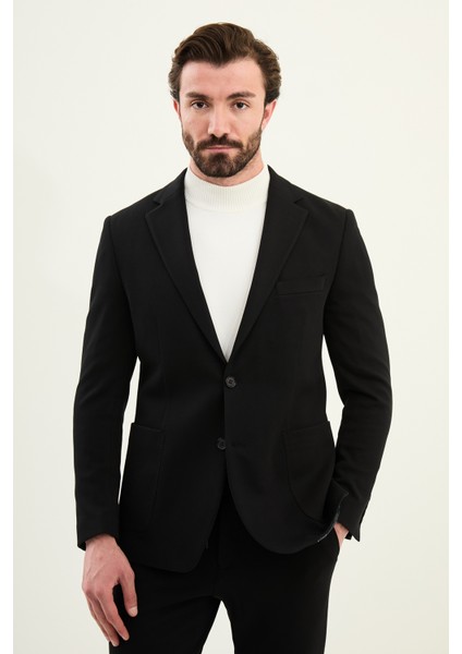 Dokulu Slim Fit Mono Yaka Torca Cep Beli Lastikli Ipli Erkek Takım Elbise fırsatları